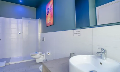 Bathroom with Blue Accents and Buddha Art, Suite The Secret - Torino Loft
